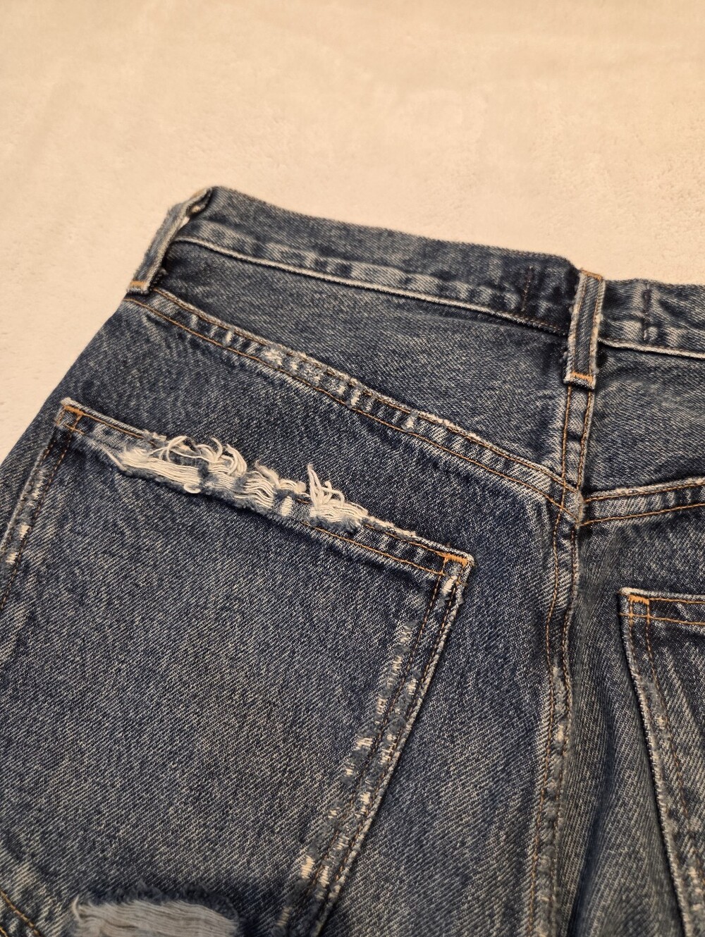 AGOLDE 90s High Rise Loose Fit Jeans Psyche Distressed Denim Size 25 - Picture 9 of 9